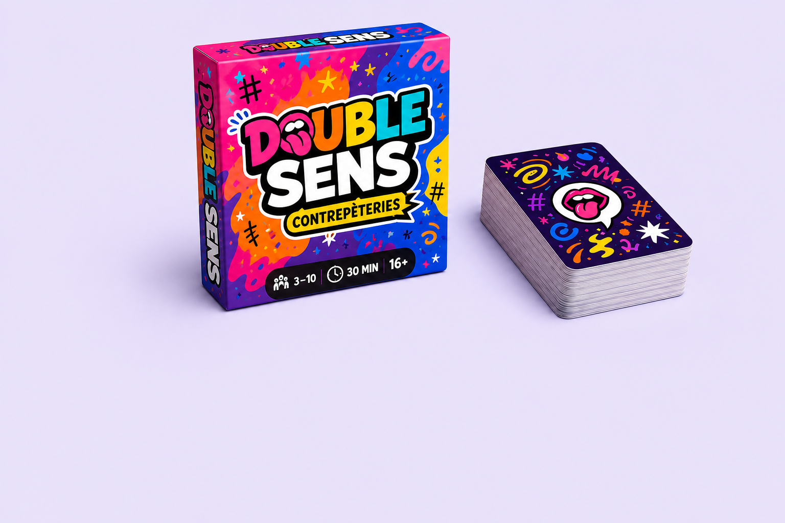 Boîte Double Sens et paquet de cartes